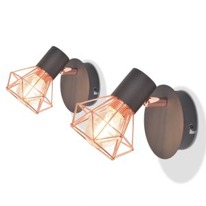 VidaXL Wandlampen 2 st met led 8 w