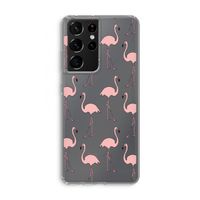 Anything Flamingoes: Samsung Galaxy S21 Ultra Transparant Hoesje