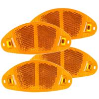 Spaakreflectoren/fietsreflectoren - oranje - 4x stuks - Fiets accessoires - veiligheid