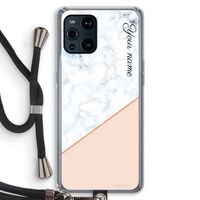 Marmer in stijl: Oppo Find X3 Pro Transparant Hoesje met koord