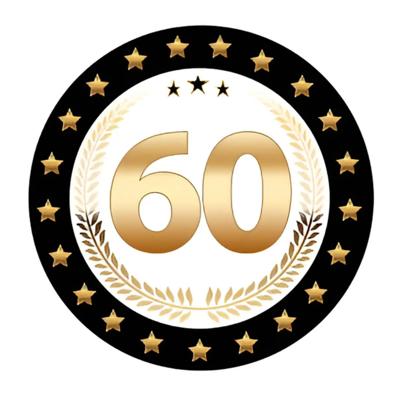 Bierviltjes 60 - 25x stuks - zwart/goud - luxe - verjaardag/jubilea - feestartikelen