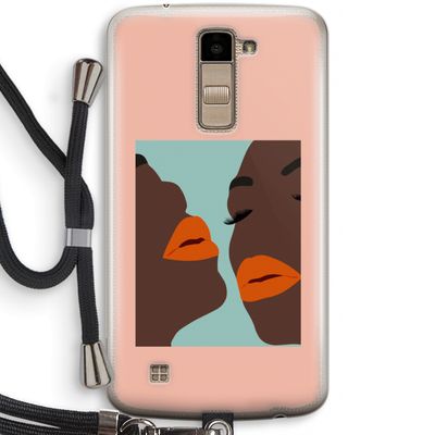 Orange lips: LG K10 (2016) Transparant Hoesje met koord