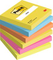 Memoblok 3m post-it 654 76x76mm energetic colours | 12 stuks