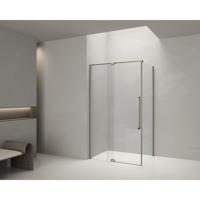 Aqua Vista Taviano Cuadra Zijwand - 70x200cm - incl. montageset - gunmetal SW1209636/SW1209694