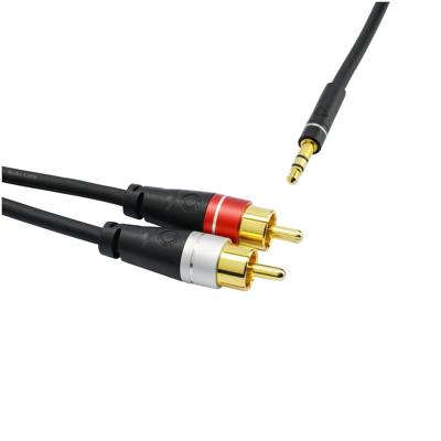 Oehlbach SL AUDIO CABLE 3.5 - 2xRCA 2,0 M Mini jack kabel Zwart