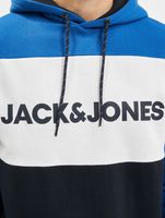 Jack & Jones / Hoody jjeLogo Blocking in blauw - thumbnail