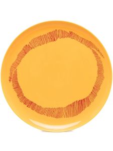 Serax lot d'assiettes Swirly Stripe en céramique - Jaune