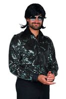 Disco herenblouse Night Fever aqua Disco herenblouse Night Fever aqua