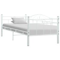 Bedframe metaal wit 90x200 cm - thumbnail