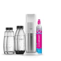 SODASTREAM DUOBICB - Macchina DUO bianca Confezione 4 bottiglie (2 decanter DUO + 2 Fusibile LV) + 1 bombola di scambio CQC