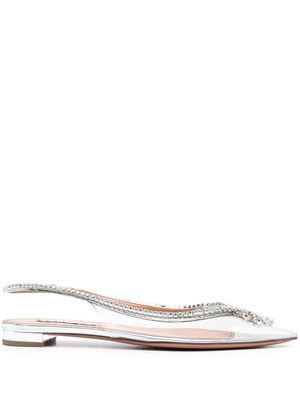 Aquazzura ballerines Seduction 20 mm à bride arrière - Argent