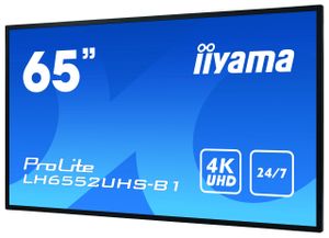 iiyama LH6552UHS-B1 beeldkrant Digitale signage flatscreen 163,8 cm (64.5") IPS 4K Ultra HD Zwart Type processor Android 8.0