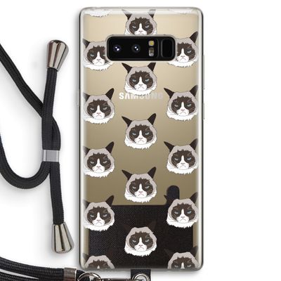 It's a Purrr Case: Samsung Galaxy Note 8 Transparant Hoesje met koord