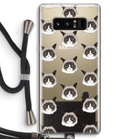 It's a Purrr Case: Samsung Galaxy Note 8 Transparant Hoesje met koord