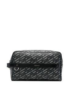 Versace trousse de toilette à motif monogrammé - Noir