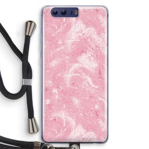 Abstract Painting Pink: Honor 9 Transparant Hoesje met koord