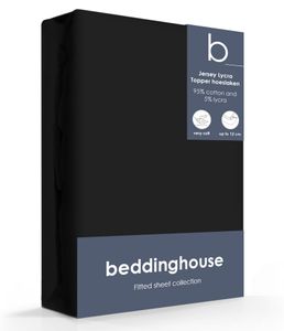 Beddinghouse Jersey-Lycra Topper Hoeslaken Black-180/200 x 200/220 cm