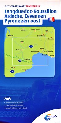 Wegenkaart - landkaart 13 Languedoc - Ardeche - Cevennen - Pyreneeën Oost | ANWB Media Wegenkaart - landkaart 13 Languedoc - Ardeche - Cevennen - Pyreneeën Oost | ANWB Media