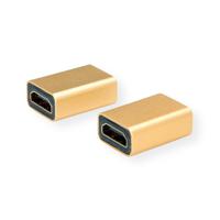 Roline 12.03.3153 Adapter [1x HDMI-bus - 1x HDMI-bus] Goud (metallic) - thumbnail
