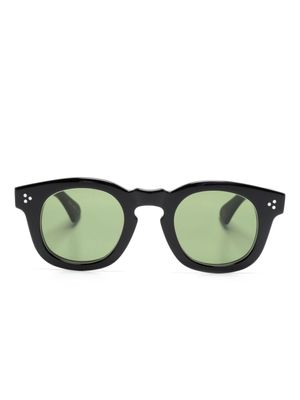 Lesca lunettes de soleil à monture ronde - Noir