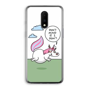 Unicorn: OnePlus 7 Transparant Hoesje