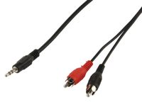 Stereo minijack naar 2x tulp basic kabel [diverse lengtes] - thumbnail
