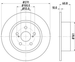 Remschijf Gecoat 54265PRO 8DD355110551