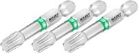 HAZET Bit 2223NSLG-T40/3 · 1/4 inch (6,3 mm) zeskant massief · Binnen-TORX®-profiel · 3-delig · SW T40