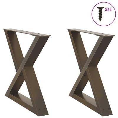 Salontafelpoten 2 st 50x(42-43,3) cm staal naturel