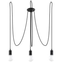 Kroonluchter EDISON 3 zwart