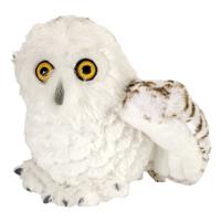 Wild Republic Pluche witte sneeuwuil knuffel vogel - 15 cm - speelgoed