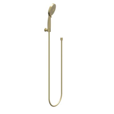 IVY Handdoucheset - verstelbaar - 3 standen - met verstelbare wandsteun - doucheslang 150cm - staafmodel - 120 cm - Geborsteld mat goud PVD 6901114
