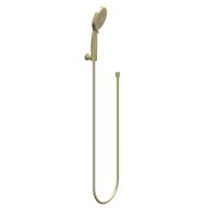 IVY Handdoucheset - verstelbaar - 3 standen - met verstelbare wandsteun - doucheslang 150cm - staafmodel - 120 cm - Geborsteld mat goud PVD 6901114