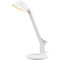 LED Bureaulamp - Trion Avvan - 5W - Aanpasbare Kleur - USB Oplaadbaar - Dimbaar - Rond - Mat Wit - Kunststof - thumbnail