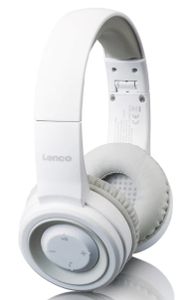 Lenco HPB-330WH hoofdtelefoon/headset Bedraad en draadloos Hoofdband Oproepen/muziek Micro-USB Bluetooth Wit