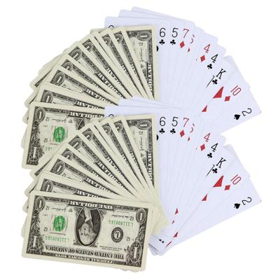 Speelkaarten dollar biljet - 2x - 54 kaarten - klassiek - kaartspel