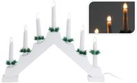 Kaarsenbrug hout 7 led wit - Nampook