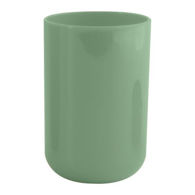 Badkamer drinkbeker/tandenborstelhouder Porto - PS kunststof - groen - 7 x 10 cm