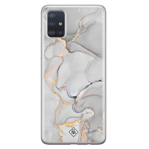 Samsung Galaxy A51 siliconen hoesje - Marmer grijs