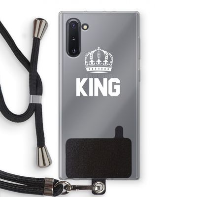 King zwart: Samsung Galaxy Note 10 Transparant Hoesje met koord