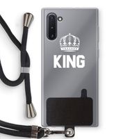 King zwart: Samsung Galaxy Note 10 Transparant Hoesje met koord