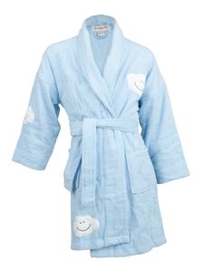 Kinder badjas met wolkjes / kinderbadjassen - L (7-8 jaar)