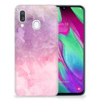 Smartphone hoesje Samsung Galaxy A40 Pink Purple Paint