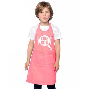 Chef kok keukenschort roze kinderen