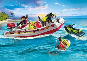 PLAYMOBIL City Action - Brandweerboot met waterscooter Constructiespeelgoed