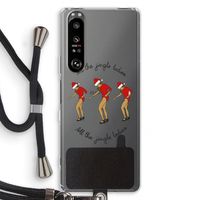 Jingle Ladies: Sony Xperia 1 III Transparant Hoesje met koord