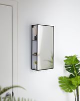 Umbra Spiegel 'Cubiko' Met opbergruimte, kleur Zwart