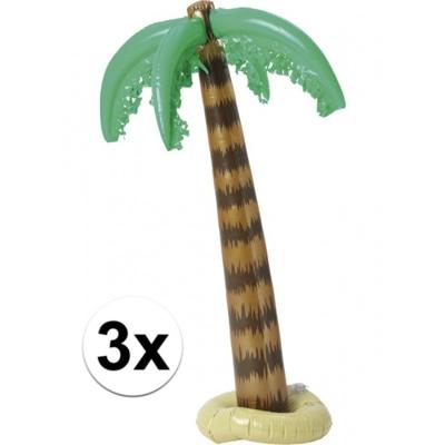 Opblaasbare palmboom - 3x - 90 cm - opblaas palm - hawaii/tropische versiering