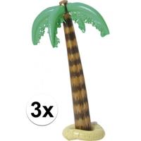Opblaasbare palmboom - 3x - 90 cm - opblaas palm - hawaii/tropische versiering