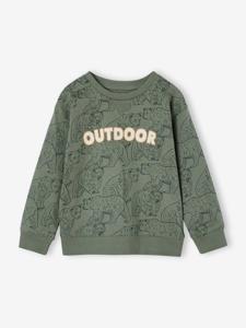 Jongensshirt in sweaterlook met print korstmos